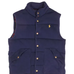 VINTAGE POLO RALPH LAUREN SLEEVELESS 1990S VEST JACKET SIZE MEDIUM