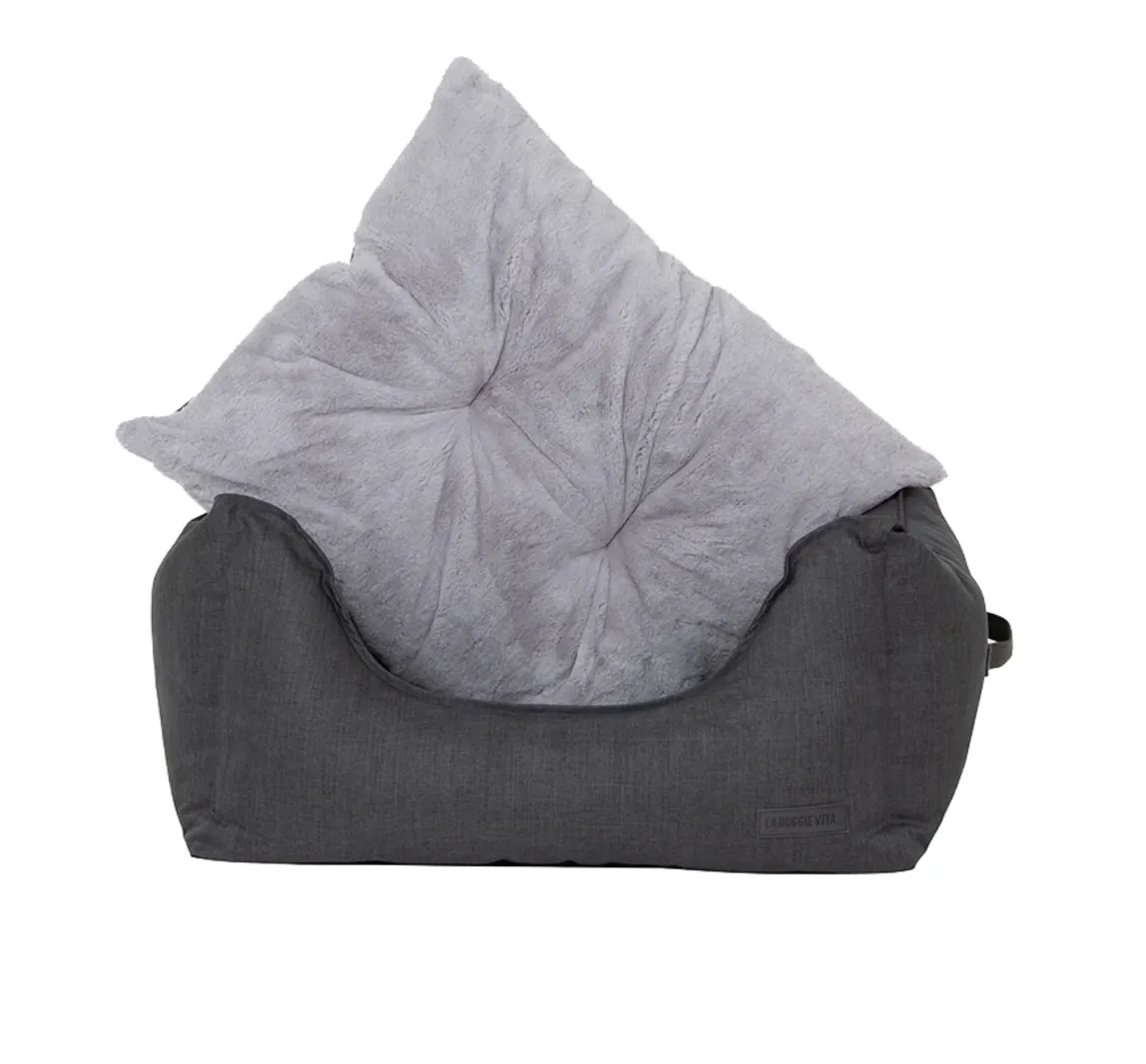 Water Resistant Oxford High Side Charcoal Bed Spare Cushion