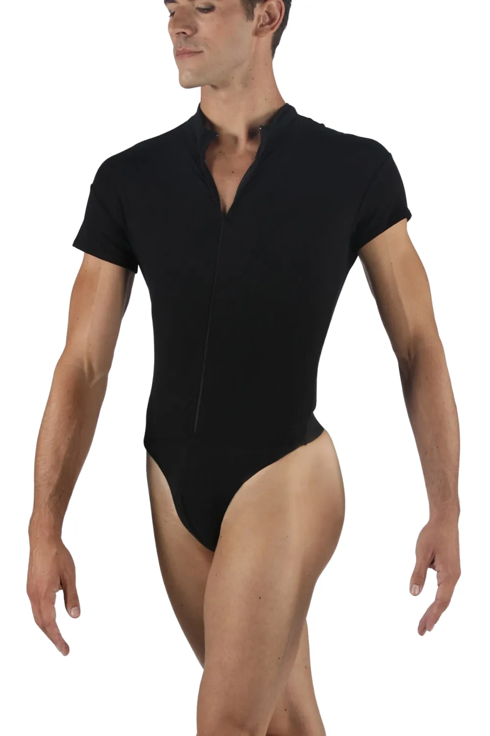 WEAR MOI CONDOR MENS SHORT SLEEVE MOCK TURTLENECK LEOTARD