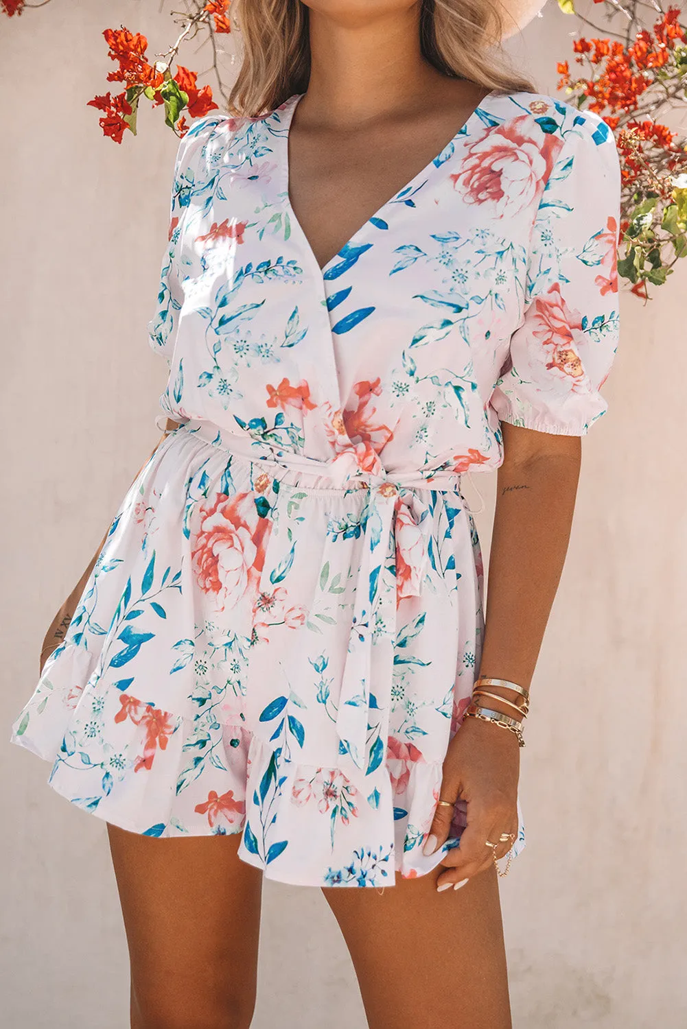 Whitney Multicolor Floral Romper