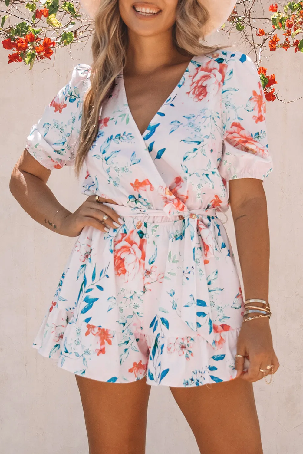 Whitney Multicolor Floral Romper