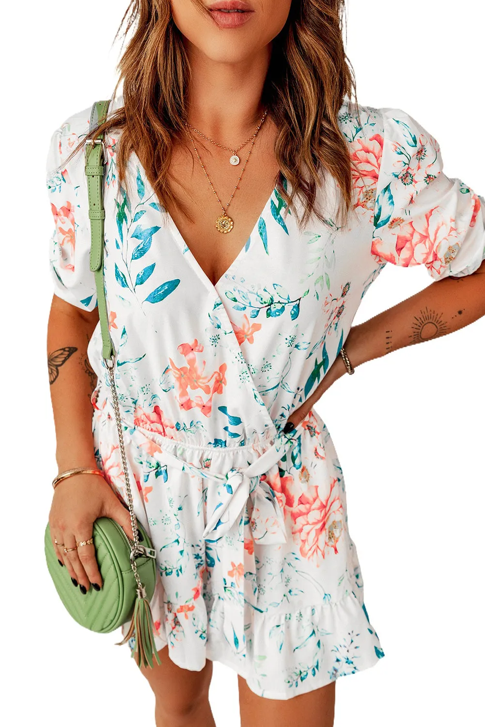 Whitney Multicolor Floral Romper