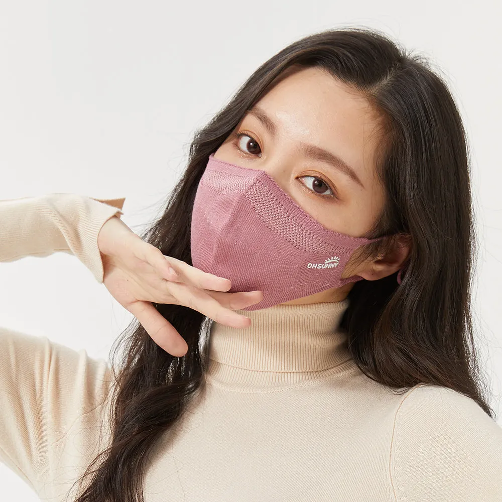 Winter Face Cover Breathable Knitted Soft Reusable Facemask