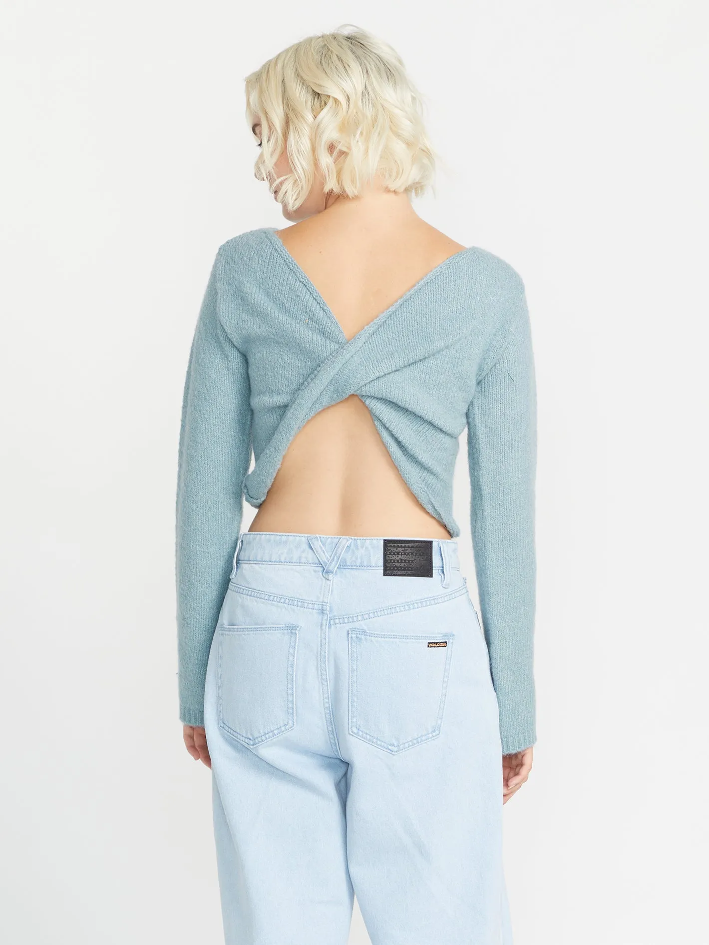 With A Twist Reversible Sweater - Smokey Blue