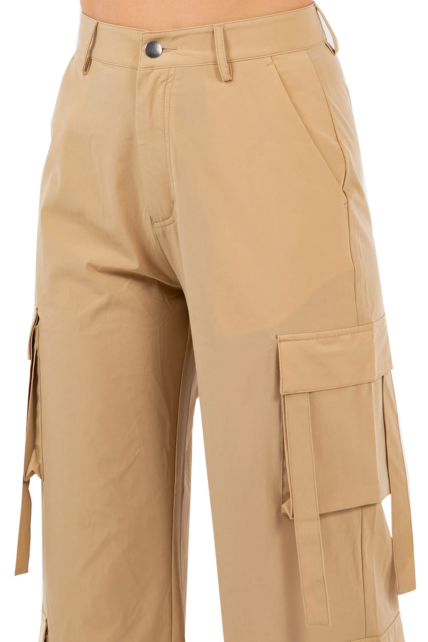 Women's Essential Multi Pocket Nylon Straight Pants