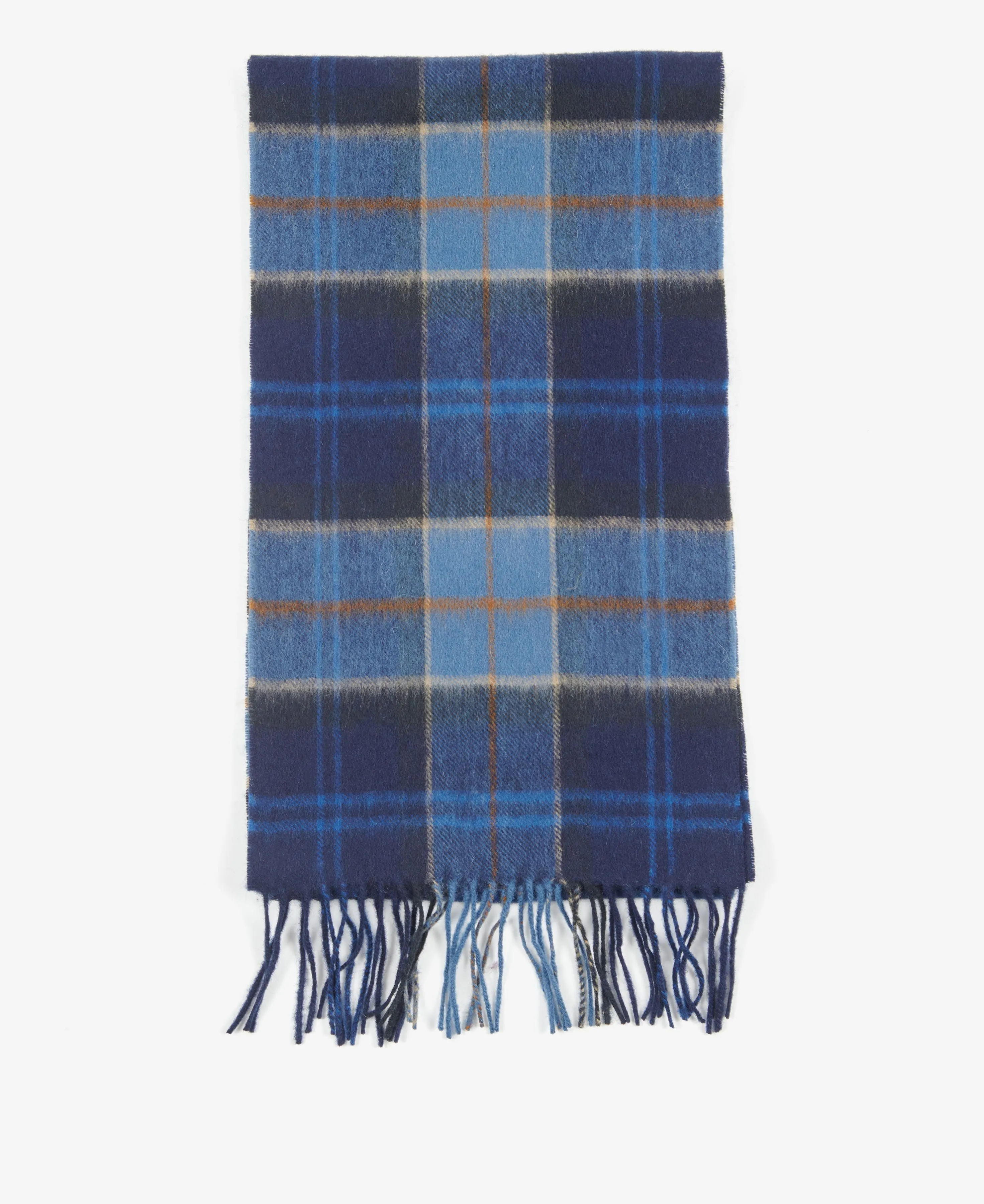 Wool Cashmere Tartan Scarf - Midnight