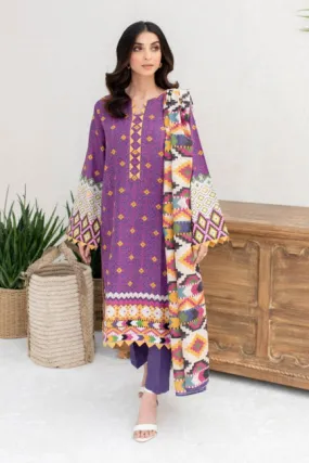 Zellbury Winter Collection  2023 – Shirt Dupatta - Indigo Purple - Khaddar Suit - WUW22X20010