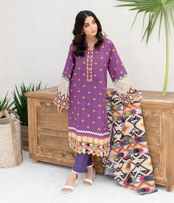 Zellbury Winter Collection  2023 – Shirt Dupatta - Indigo Purple - Khaddar Suit - WUW22X20010