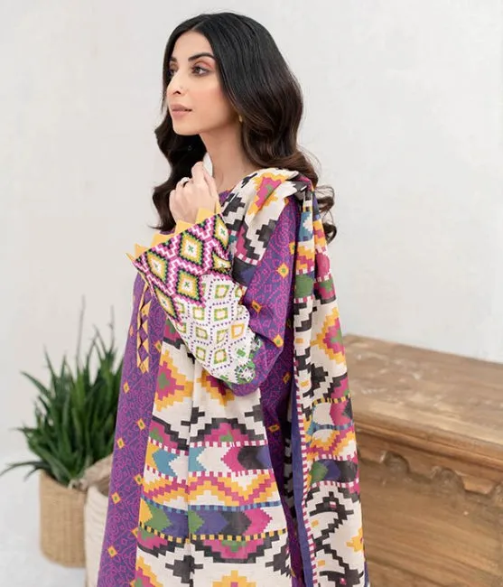 Zellbury Winter Collection  2023 – Shirt Dupatta - Indigo Purple - Khaddar Suit - WUW22X20010